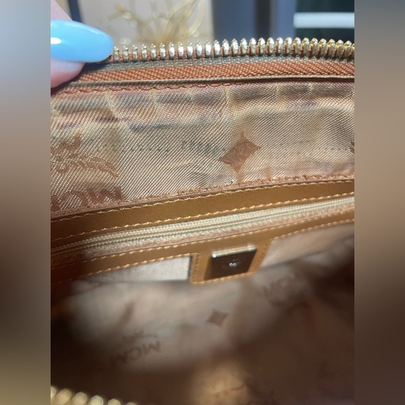 MCM Visetos Cognac Monogram Papillon Satchel - Picture 12 of 17